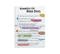 LLBOGRGGN Encouraging Wall-Art for Difficult Days Affirmations Poster Canvas Print Inspirational Home Decor Uplifting Quotes Bedroom Office(Framed,16x24inch(40x60cm))