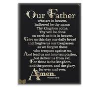 LLBOGRGGN The Lords Prayer Canvas Print Our Father Wall-Art Jesus Christ Religious Poster for Christian Gift and Decor(Unframed,08x12inch(20x30cm))