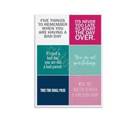 LLBOGRGGN Uplifting Affirmations Poster Things to Remember on Hard Days Canvas Wall-Art Inspirational Decor Encouraging List Gift Idea(Framed,16x24inch(40x60cm))