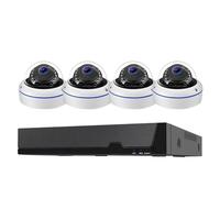 LLOOPK Cámaras de Seguridad, Sistema de cámara Audio PoE Seguridad 4K 8MP NVR Kit videovigilancia for Exteriores Conjunto CCTV IP for el hogar
