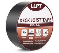 LLPT Cinta para Vigas para Terrazas | 50 mm x 15 m | Cinta Autosellante Resistente al Agua | para Cubiertas de Madera para Vigas de Vigas de Construcción de Cubiertas de Madera (JDT250P1)