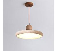 LLXDFUU Lámpara Colgante de Piedra Natural Grande Ajustable para la Sala de Estar WABI Sabi Lámpara Colgante de Cocina escandinava Moderna LED de 28 W
