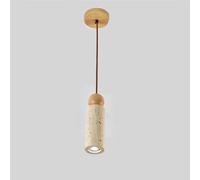 LLXDFUU Lámpara colgante lineal de granja compatible con isla de cocina Piedra travertino natural E27 Lámpara colgante de techo Decoración moderna Lámpara colgante de tira larga Lámpara colgante minim