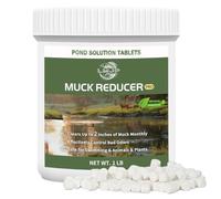 LMJP Reductor de Lodo - Tabletas de solución de Lodos Naturales de 1 Libra para estanques y Lagos, Control de Lodo y Olor, Seguro para Vida acuática, Vida Silvestre y recreación, Trata hasta 6,000