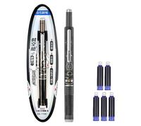 lmoikesz Pluma estilográfica Twsbi Eco con Punta Mediana para una Escritura nítida y sin Sangrado. Pluma estilográfica retráctil Clictek con Tinta Azul, Negro, Azul borrable 1+5