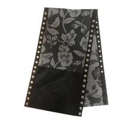lmoikesz Tapizado de repuesto transpirable para sillas de patio plegables, diseñado para máxima durabilidad y transpirabilidad, antienvejecimiento. Reemplazo, estampado de flores negras, 160x43cm
