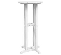 LMTYOENFG Mesa de bar blanca 55 x 55 x 107 cm, mesa alta de polietileno | Mesa de bar redonda para jardín, patio y evento. Polietileno resistente, fácil de limpiar e ideal para horas de convivencia.