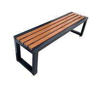 Lnder 100cm Banco De Jardín Exterior Bancos De Madera Silla De Terraza Asientos 120cm 150cm 180cm Patas De Hierro Fundido para Todas Las Condiciones Climáticas (Size : 180cm)
