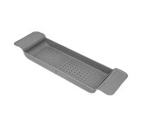 Lnhgh Bandeja para bañera de hidromasaje, soporte para pantalla ajustable para colocar encima de la bañera, para jabón, champú, organizador con desagüe rápido para baño, casa, hotel, relax
