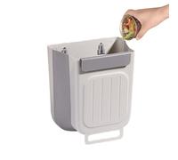 Lnhgh Papelera de pared para baño, 11 litros, contenedor de residuos plegable - Cesta de armario | Para cocina, baño, oficina, hotel, apartamento, garaje, dormitorio, estudio, casa, cocineros