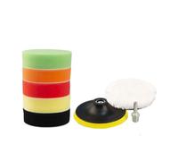 LNHHG 10 unids 3''2''6'''7 '' Buffing Sponge Pulishing Pad Hand Tool Kit Mano Círculo Pulido de círculo for Pulidor automóviles(8pcs 7inch M14)