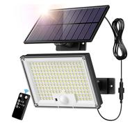 LNHHG Luz de inundación Solar LED Solar Outdoor Lights 3 Lighting Modes Wireless Motion Sensor Waterproof Wall Lamp Powered Garden Fence Yard para jardín, Entrada, Garaje, Patio