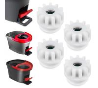 Lnngub Spin Mop - Juego de 4 Piezas de Repuesto de plástico Spin Mop - Rodamiento de Embrague - Piñón de Repuesto de 2,5 cm - para O-Cedar y Easywring RinseClean (Blanco)