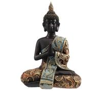 Lobamop Estatua de Buda de Tailandia, escultura de resina, hecha a mano, budismo hindú, feng shui, meditación y decoración del hogar