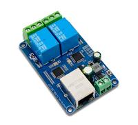Lobamop MCU W5500 Modbus RTU 2-CH Módulo de relé de red Ethernet LAN IP con cable Control de protocolo