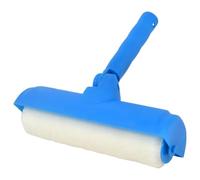 Lobamop Rodillo de pintura de techo de 10 pulgadas con rodillo protector de cabeza ajustable sin salpicaduras, cepillo de pintura para pintar techos y paredes