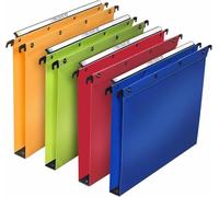L'Oblique AZ - Lote de 10 archivadores colgantes para cajón (30 mm de fondo), colores surtidos
