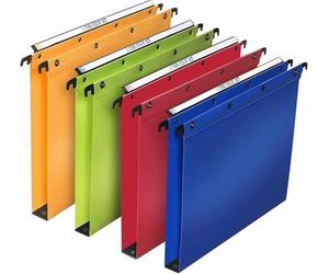 L'Oblique AZ - Lote de 10 archivadores colgantes para cajón (30 mm de fondo), colores surtidos