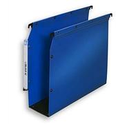L'Oblique AZ - Lote de 10 archivadores colgantes para cajón (80 mm, gran capacidad), color azul