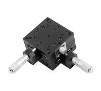 LOCADENCE SEMY60AC Etapa Lineal de 60X60x40 mm, Micrómetro de Rodillo Cruzado de Eje XY Etapa de Traducción Lineal Manual, Plataforma de Mesa Deslizante de Recorte para Varios Acoplamientos de Fibra