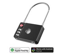 Localizador Beeep OneTag compatible con Apple Find My y Android, con sistema antirrobo, cerradura inteligente aprobada por la TSA, color negro