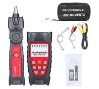 Localizador de cables portátil y multifuncional RJ11 RJ45, para encontrar cables de teléfono y de red, con conector para auriculares y luz LED para mantenimiento