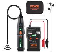 Localizador de cables subterráneos, con una profundidad de detección de hasta 2 metros (6.5 pies), rastreador de cables y detector de cortes con auriculares incluidos, alcance de detección de 1000 met