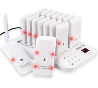Localizador portátil - Sistema de llamada - Pager - Pager para restaurantes - Localizador inalámbrico - Modelo en color blanco