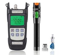 Localizador visual de fallas de 30 MW con medidor de potencia óptica y adaptador monomodo FC a LC de 9/125 μm, kits FTTH 2 en 1, comprobador de fibra óptica VFL con medidor de potencia de fibra OPM