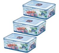 LOCK & LOCK 3 recipientes rectangulares apilables de 2,6 l