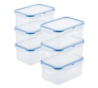 Lock & Lock Easy Essentials - Juego de recipientes de almacenamiento de alimentos, transparente, 20 onzas (paquete de 6)
