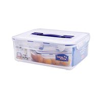 Lock & Lock Hermético 2059098 PP clásico rectangular Caja con estante de drenaje y mango de plástico transparente de 30 x 23 x 10 cm