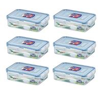 Lock & Lock HPL815 - 6 fiambreras rectangulares, 550 ml