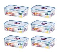 Lock & Lock HPL817 - 6 fiambreras rectangulares, 1 L