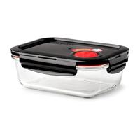Lock & Lock Recipiente para Alimentos de Vidrio Apto para Microondas - Contenedor Cuadrado con Tapa para Horno, Microondas y Congelador, 630ml