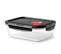 Lock & Lock Recipiente para Alimentos de Vidrio Apto para Microondas - Contenedor Cuadrado con Tapa para Horno, Microondas y Congelador, 1000ml