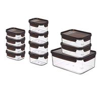 Lock & Lock Set de 11 Recipientes de Comida BISFREE - Contenedor para Alimentos Sin BPA - Apto el para Refrigerador, Congelador y Microondas