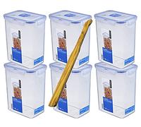 LocknLock Caja de almacenamiento de alimentos Lock&Lock | Caja multifuncional | Contenedor de almacenamiento de alimentos | Contenido del bote de harina: 1,8 litros, apto para lavavajillas