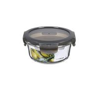 LocknLock OVEN GLASS - Fiambreras de cristal con tapa (380 ml, redondas, diámetro de 130 x 65 mm, frigorífico, congelador y lavavajillas, vidrio de borosilicato hasta 400 °C, apto para horno y
