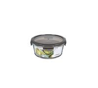 LocknLock OVEN GLASS - Fiambreras de cristal con tapa, 950 ml, redondas, diámetro de 180 x 82 mm, frigorífico, congelador y lavavajillas, vidrio de borosilicato hasta 400 °C, apto para horno y