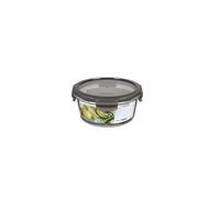 LocknLock OVEN GLASS - Fiambreras de cristal con tapa, redondas, 650 ml, diámetro de 155 x 75 mm, frigorífico, congelador y lavavajillas, vidrio de borosilicato hasta 400 °C, apto para horno y