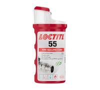 LOCTITE Sellador de rosca de tubería 55, sellador de rosca no curado para tuberías y accesorios, sellador de tuberías de acción rápida fiable para metal y plástico, 160 m