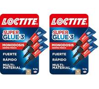 Loctite Super Glue-3 Original Mini Trio, pegamento universal con triple resistencia, adhesivo transparente, pegamento instantáneo y fuerza instantánea, 3x1 g (Paquete de 2)