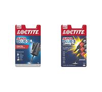 Loctite Super Glue-3 Pincel, pegamento transparente con pincel aplicador, adhesivo universal de triple resistencia + Super Glue-3 Power Flex Mini Trio, gel adhesivo flexible y resistente