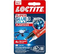 Loctite Pegamento Super Glue-3 Plásticos difíciles Transparente 2 g + Activador 4 ml