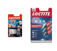 Loctite Super Glue-3 Power Flex, gel adhesivo flexible y resistente + Super Glue-3 Original Mini Trio, pegamento universal con triple resistencia, adhesivo transparente
