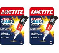 Loctite Super Glue-3 Power Gel, gel adhesivo flexible y resistente, pegamento instantáneo para superficies verticales, pegamento transparente extrafuerte, 1x3 g (Paquete de 2)