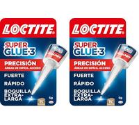 Loctite Super Glue-3 Precisión, pegamento transparente de máxima precisión, pegamento instantáneo triple resistente, adhesivo universal con goteo fácil de regular, 1x5 g (Paquete de 2)