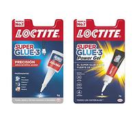 Loctite Super Glue-3 Precisión, pegamento transparente de máxima precisión + Power Gel, gel adhesivo flexible y resistente, pegamento instantáneo para superficies verticales