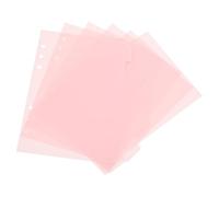 LOCZUK Pestañas de carpeta A5 en polipropileno rosa, separadores para hojas sueltas con 6 unidades, diseño para planificadores y archivadores personales